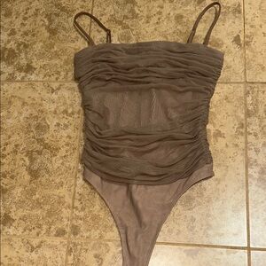 Artizia Babton Mesh Ruched Bodysuit